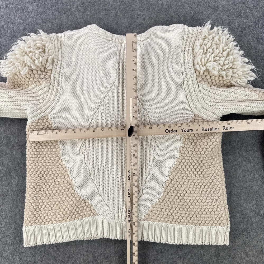 & Other Stories Sweater Womens Large Cream Beige Chunky Cable Knit Wool Blend - Picture 7 of 10